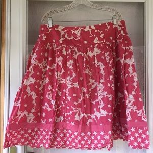 Apt 9 Skirt Soft hot-pink/white w/decorative trim